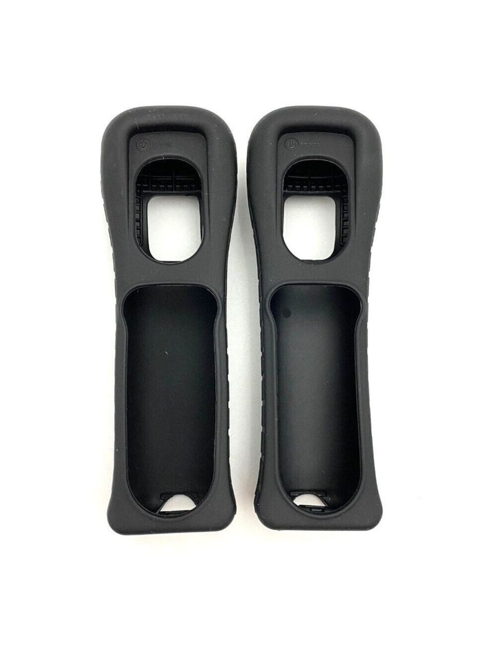 Lot of 2 Black OEM Wii Controller Remote Silicone Case Cover RVL-022